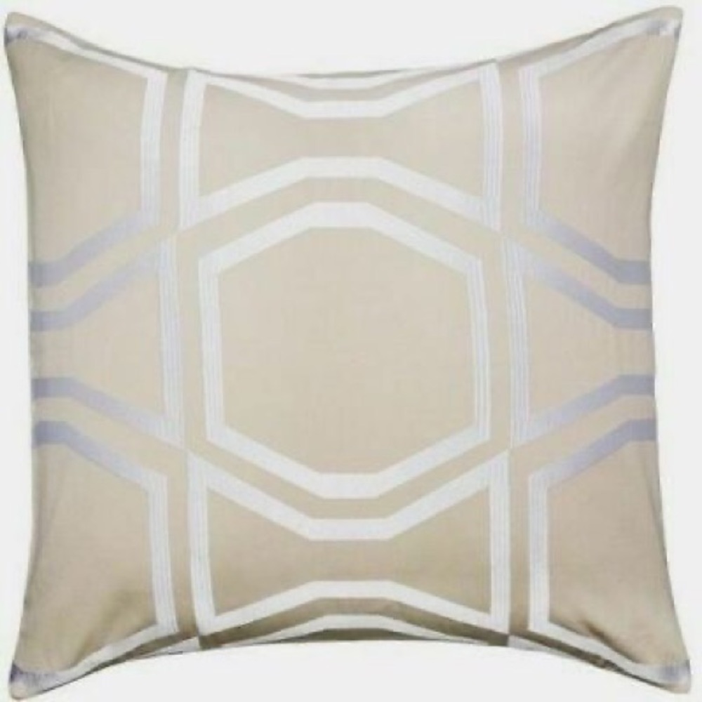 2 New Kate Spade beige/white European pillow shams